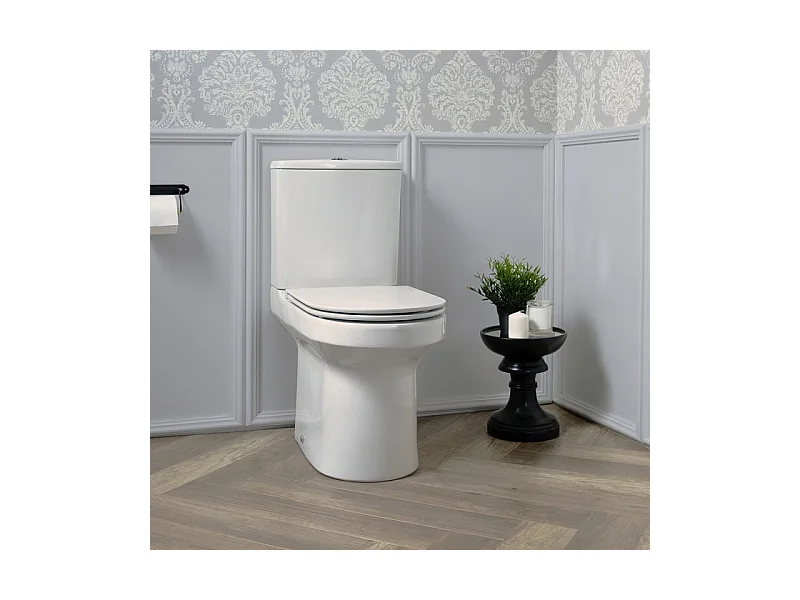 WC au sol sans bride JACOB DELAFON Elite + tabouret physiologique bois