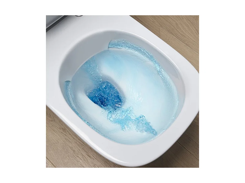 WC à poser sans bride JACOB DELAFON Struktura + abattant + Tabouret physiologique bois