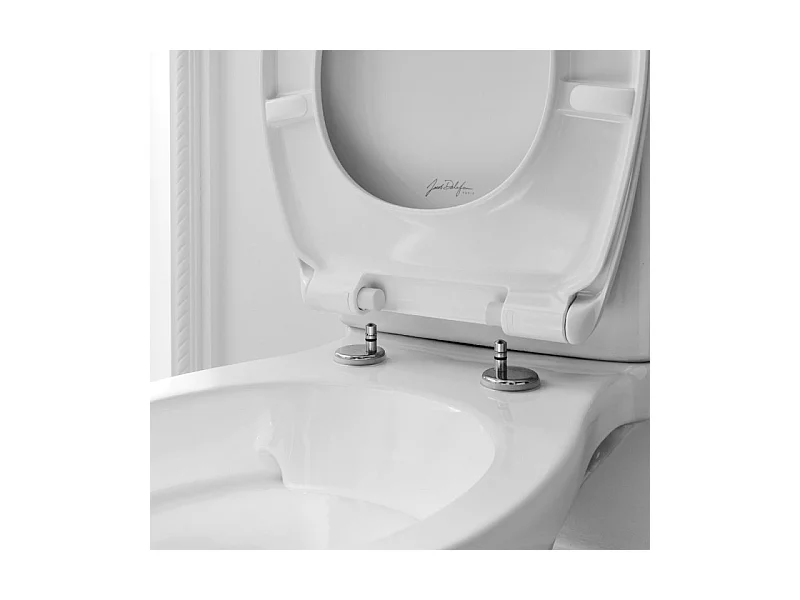 WC à poser sans bride JACOB DELAFON Gaspard + Tabouret physiologique blanc