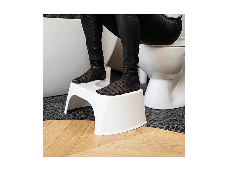 WC à poser sans bride JACOB DELAFON Gaspard + Tabouret physiologique blanc