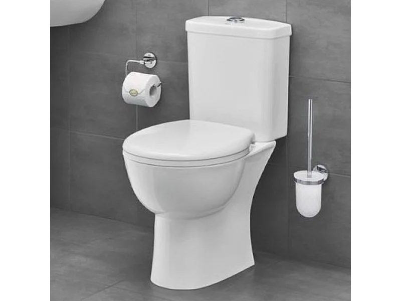 PACK WC avec bride à poser GROHE Bau Ceramic + Tabouret physiologique plastique Blanc
