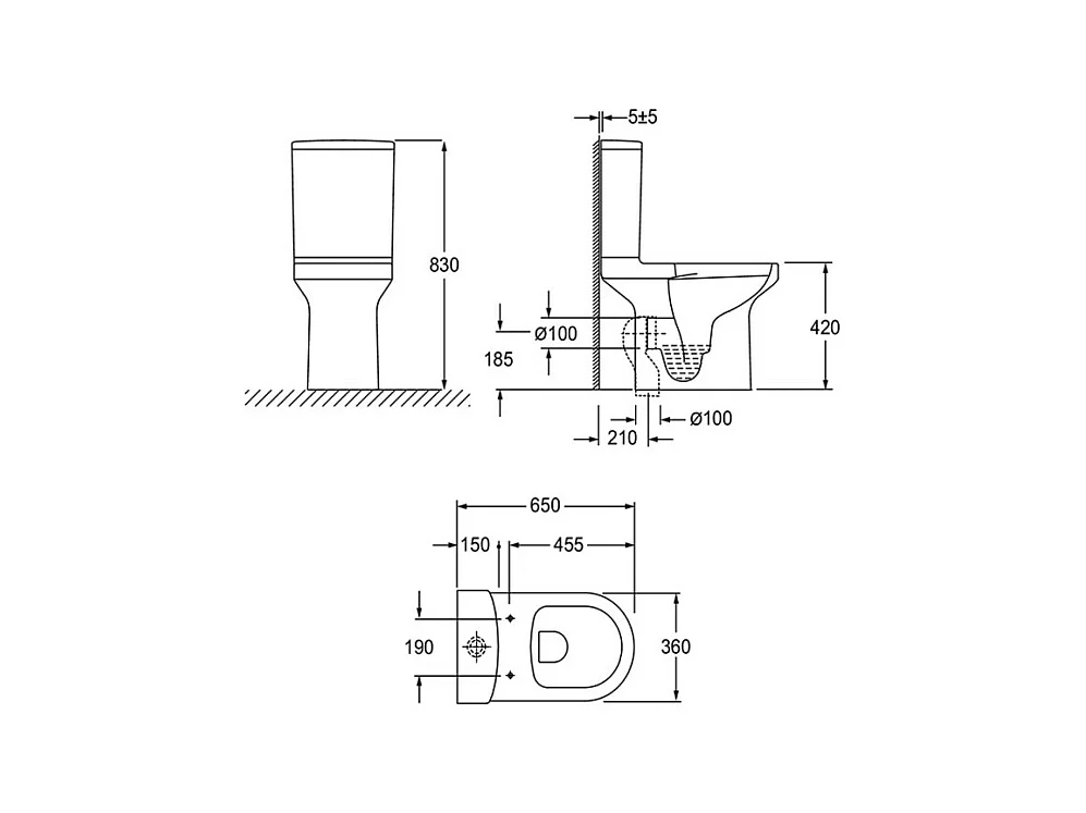 WC au sol sans bride JACOB DELAFON Elite + tabouret physiologique blanc