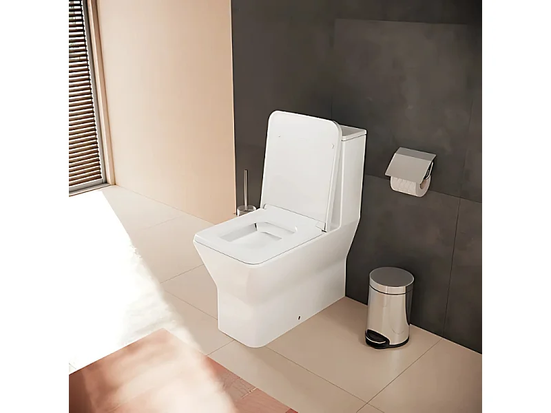 WC à poser sans bride sortie universelle HANSGROHE Elupura Original Q avec abattant