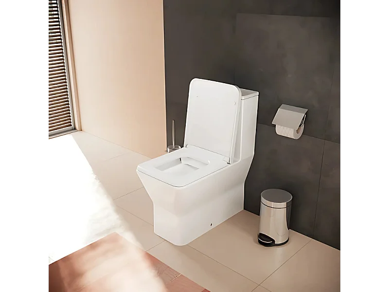 WC à poser sans bride sortie universelle HANSGROHE Elupura Original Q avec abattant