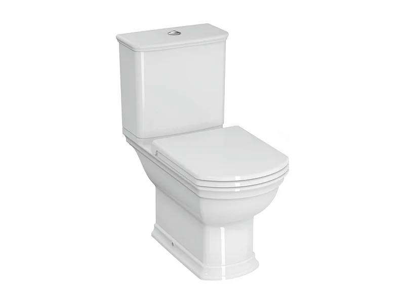 WC au sol sans bride VITRA Valarte + abattant Blanc