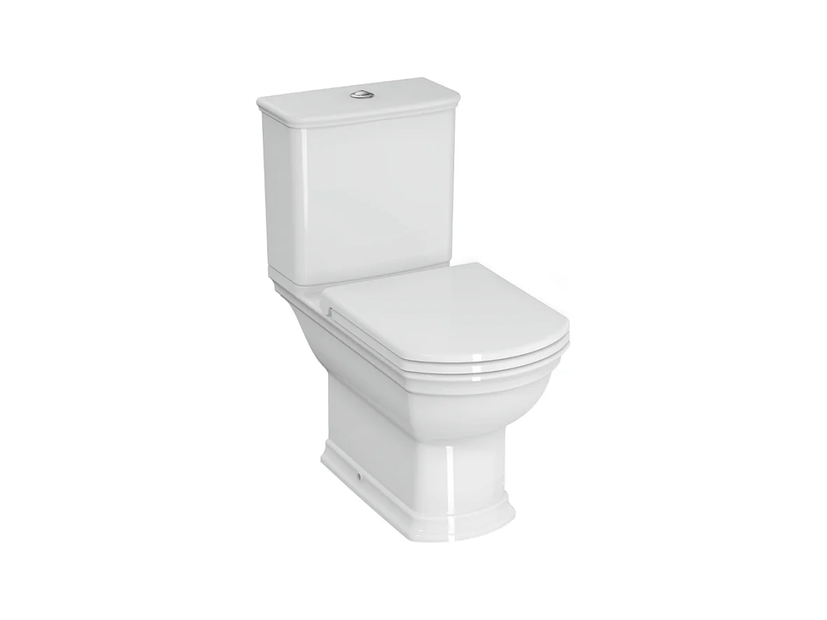 WC au sol sans bride VITRA Valarte + abattant Blanc