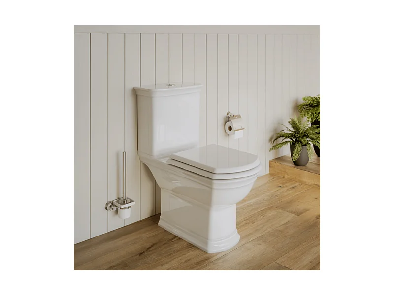 WC au sol sans bride VITRA Valarte + abattant Blanc