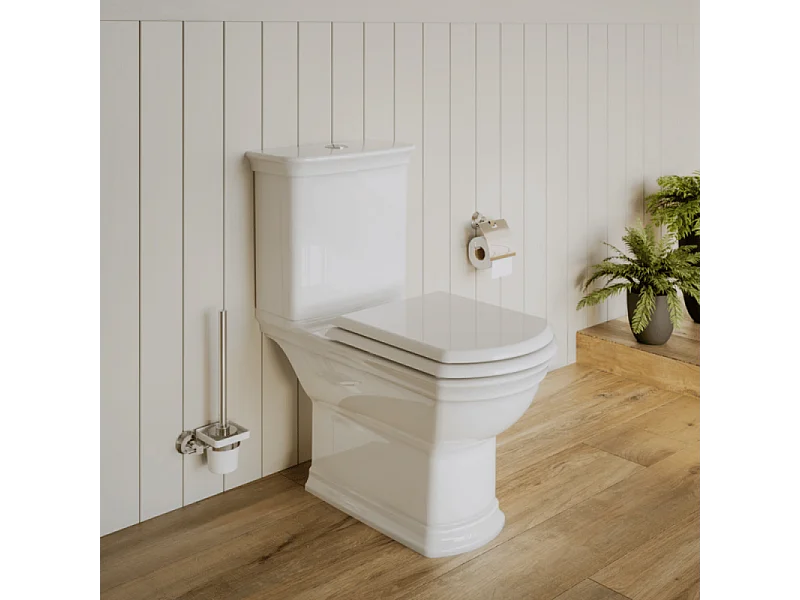 WC au sol sans bride VITRA Valarte + abattant Blanc