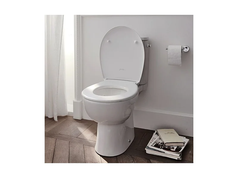 WC à poser sans bride JACOB DELAFON Gaspard + Tabouret physiologique bois