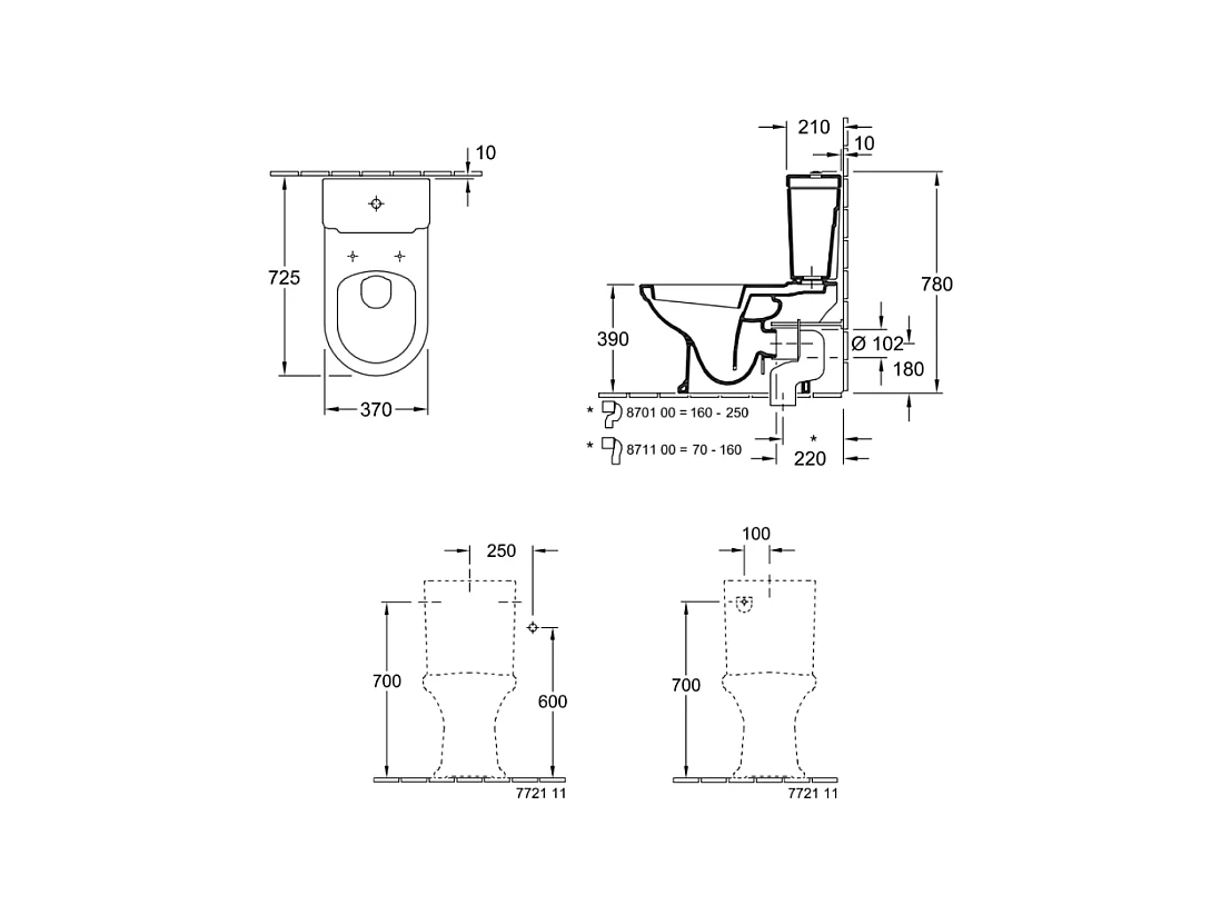 WC à poser VILLEROY ET BOCH Hommage + abattant