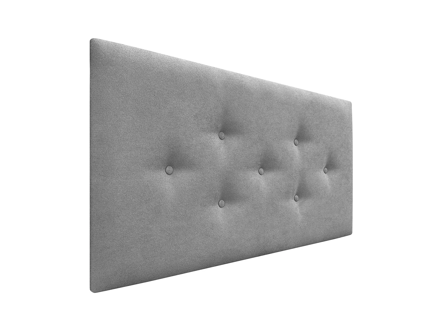 DHOME Tête de Lit en Tissu ACUALINE avec 3 Rangées Entrelacées de Boutons Tête de Lit Capitonnée de Luxe(Gris, 105cm)