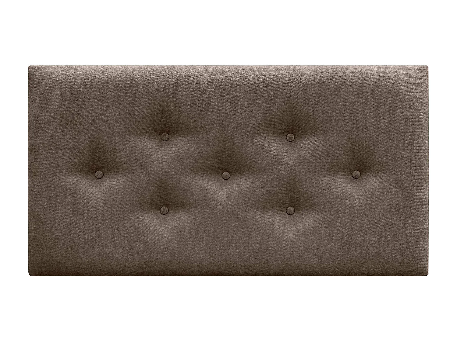 DHOME Tête de Lit en Tissu ACUALINE avec 3 Rangées Entrelacées de Boutons Tête de Lit Capitonnée de Luxe(Marrón, 95cm)