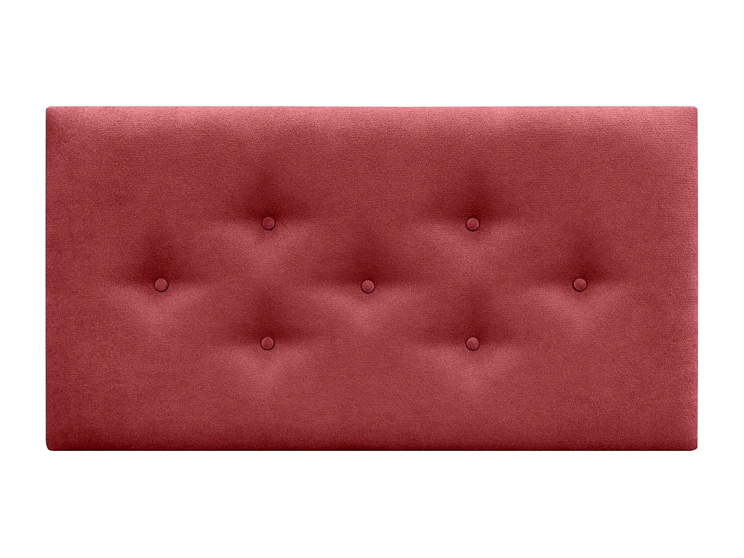DHOME Tête de Lit en Tissu ACUALINE avec 3 Rangées Entrelacées de Boutons Tête de Lit Capitonnée de Luxe(Rouge, 110cm)