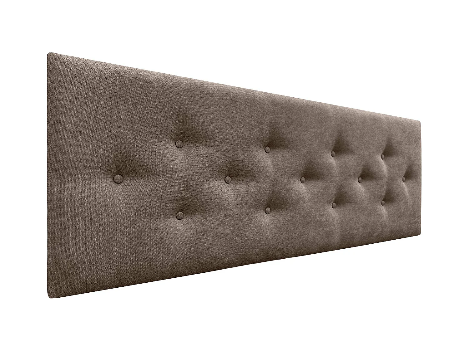 DHOME Tête de Lit en Tissu ACUALINE avec 3 Rangées Entrelacées de Boutons Tête de Lit Capitonnée de Luxe(Marrón, 150cm)