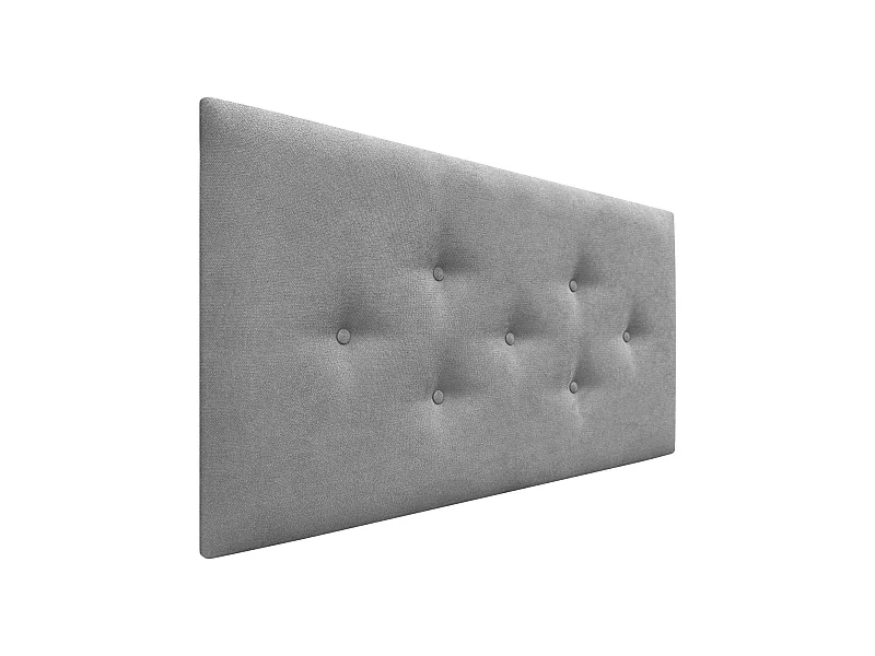 DHOME Kopfteil aus ACUALINE-Stoff mit 3 versetzten Knopf-Reihen, luxuriös gepolstertes Bettkopfteil (Grau, 110cm)