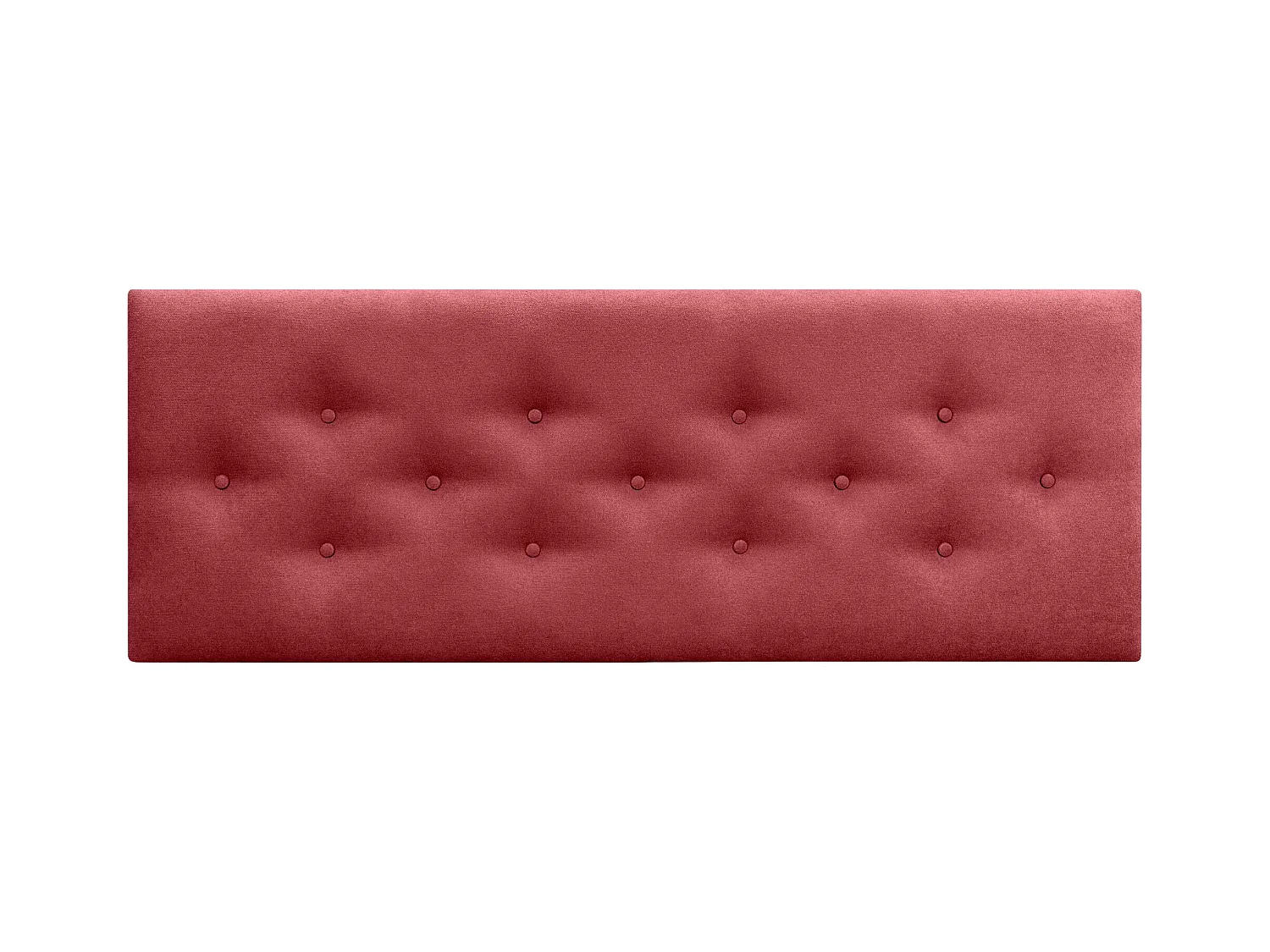 DHOME Tête de Lit en Tissu ACUALINE avec 3 Rangées Entrelacées de Boutons Tête de Lit Capitonnée de Luxe(Rouge, 160cm)
