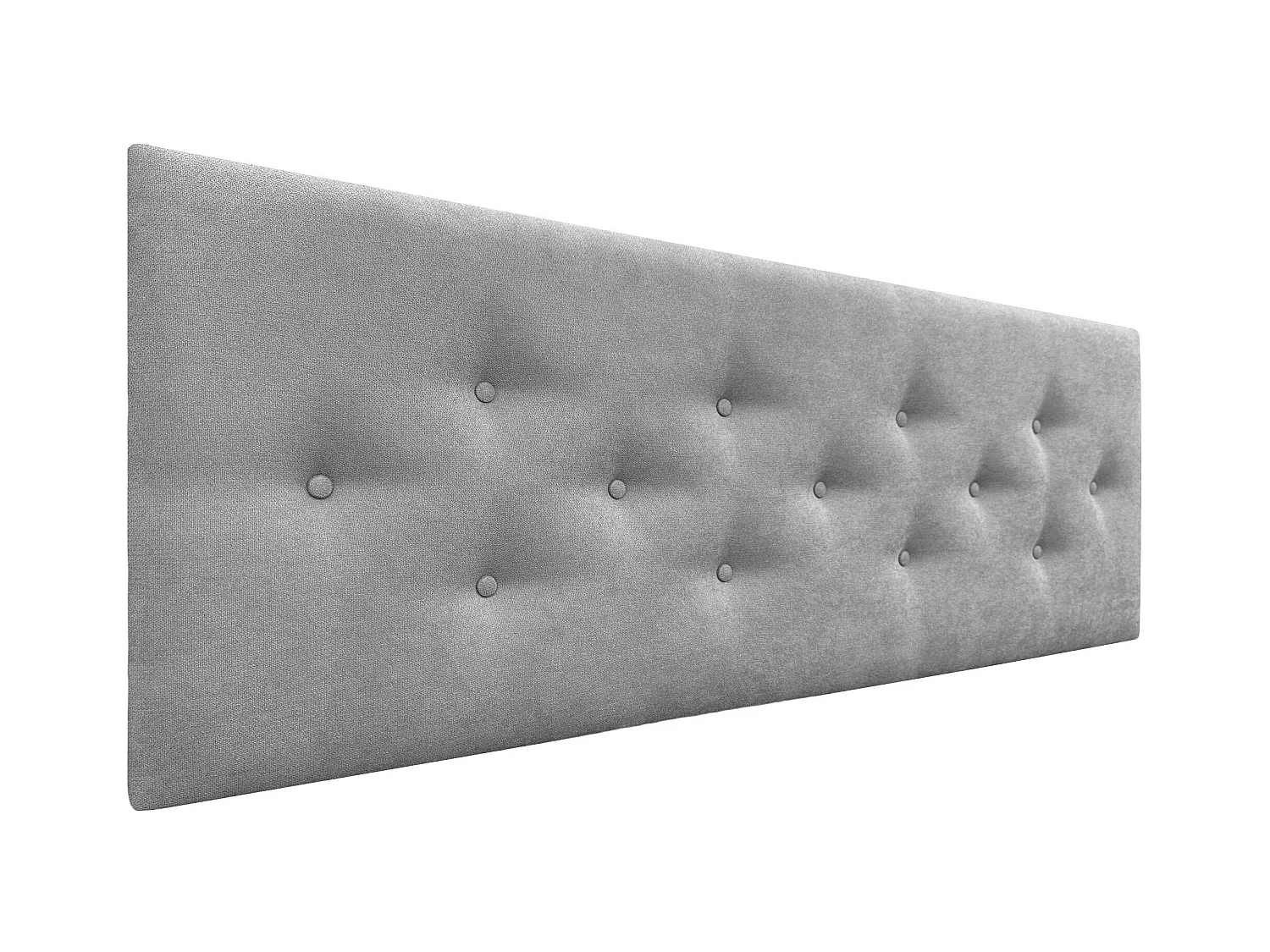 DHOME Tête de Lit en Tissu ACUALINE avec 3 Rangées Entrelacées de Boutons Tête de Lit Capitonnée de Luxe(Gris, 160cm)