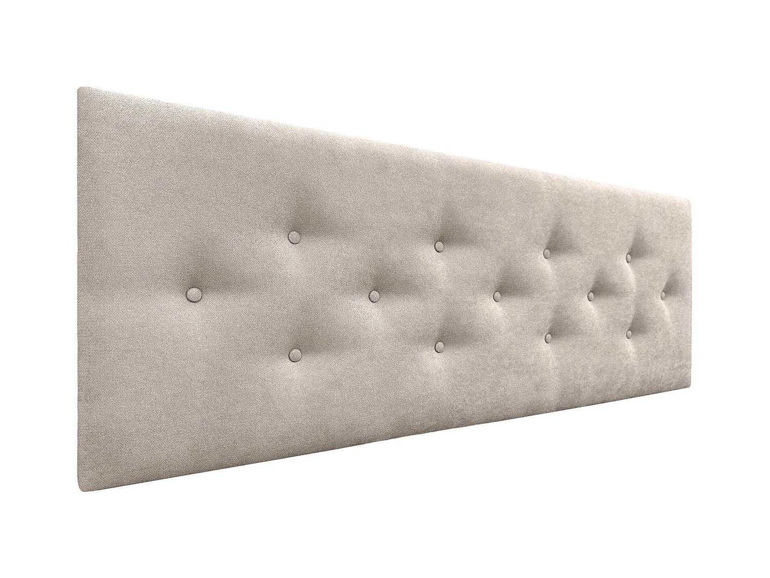 DHOME Tête de Lit en Tissu ACUALINE avec 3 Rangées Entrelacées de Boutons Tête de Lit Capitonnée de Luxe(Beige, 160cm)