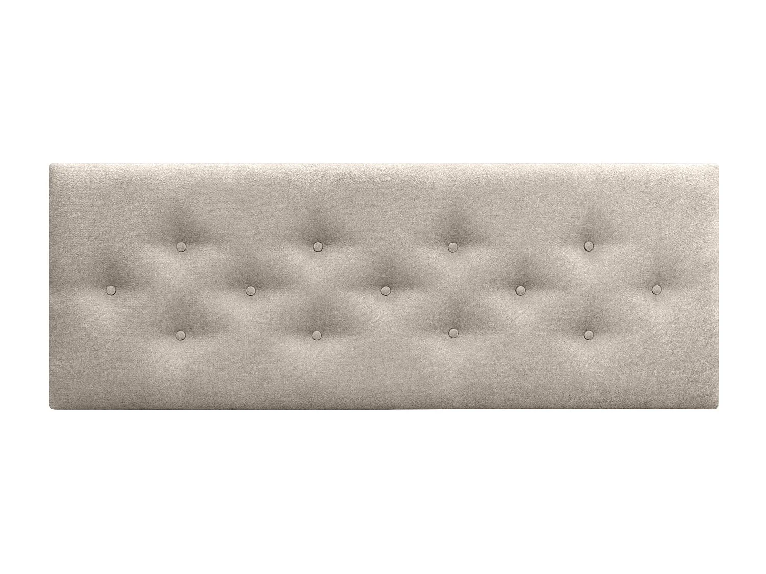 DHOME Tête de Lit en Tissu ACUALINE avec 3 Rangées Entrelacées de Boutons Tête de Lit Capitonnée de Luxe(Beige, 160cm)