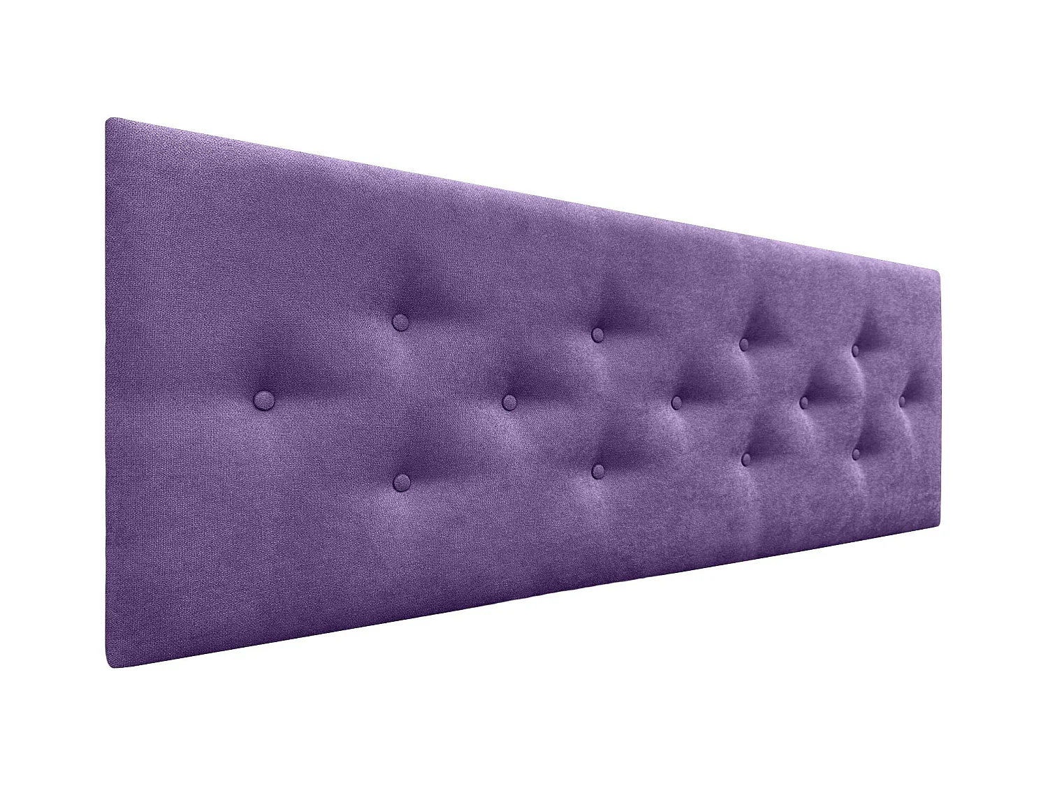 DHOME Tête de Lit en Tissu ACUALINE avec 3 Rangées Entrelacées de Boutons Tête de Lit Capitonnée de Luxe(Lilas, 145cm)