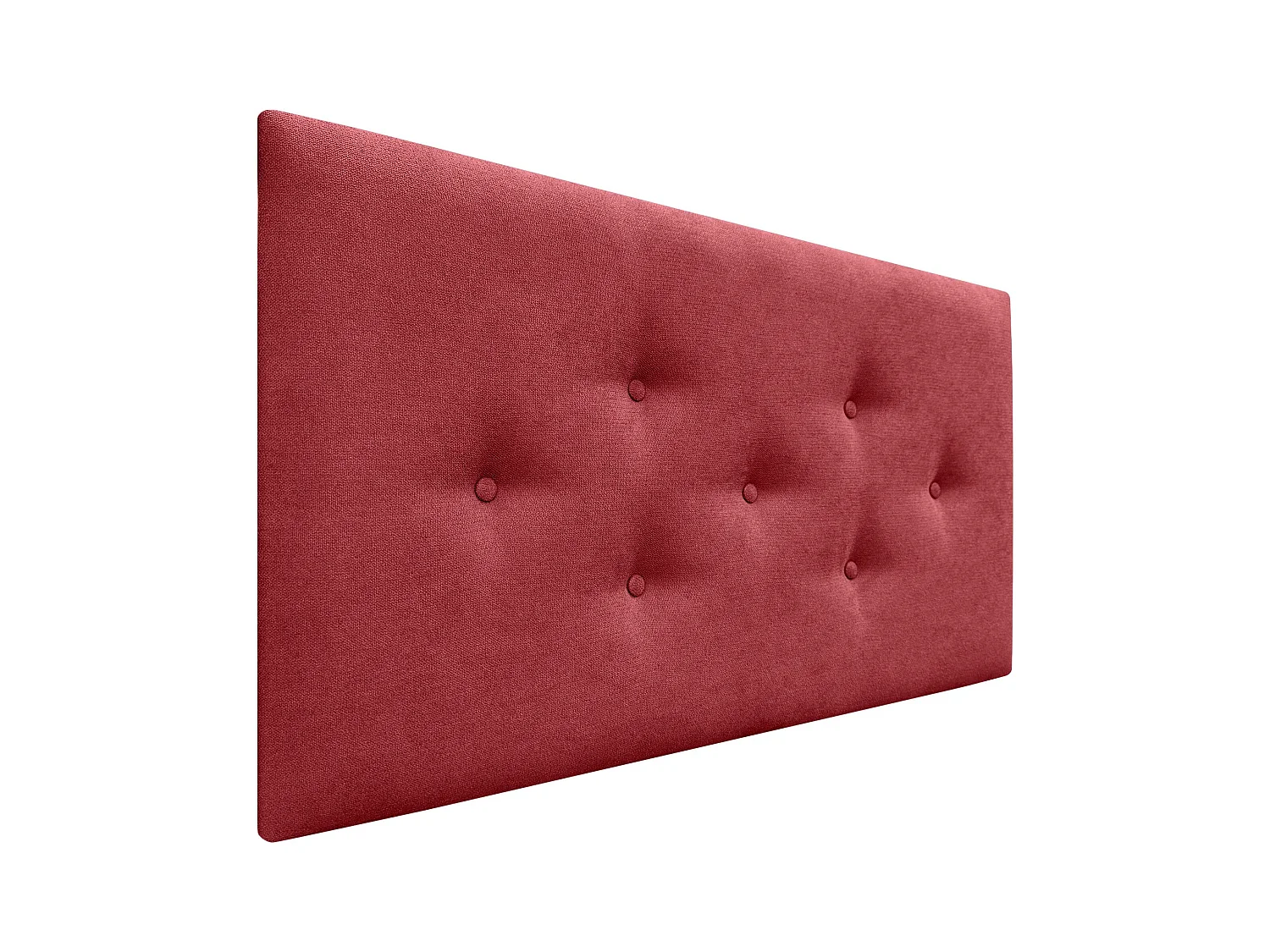 DHOME Tête de Lit en Tissu ACUALINE avec 3 Rangées Entrelacées de Boutons Tête de Lit Capitonnée de Luxe(Rouge, 105cm)