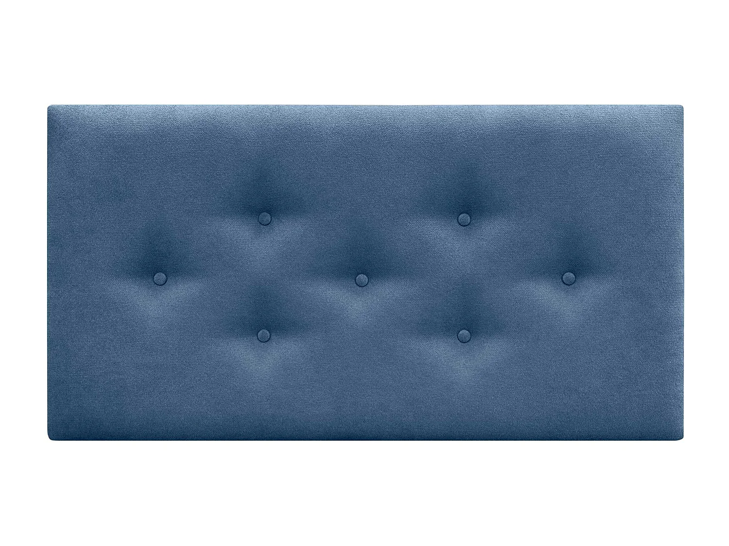 DHOME Tête de Lit en Tissu ACUALINE avec 3 Rangées Entrelacées de Boutons Tête de Lit Capitonnée de Luxe(Bleu, 90cm)