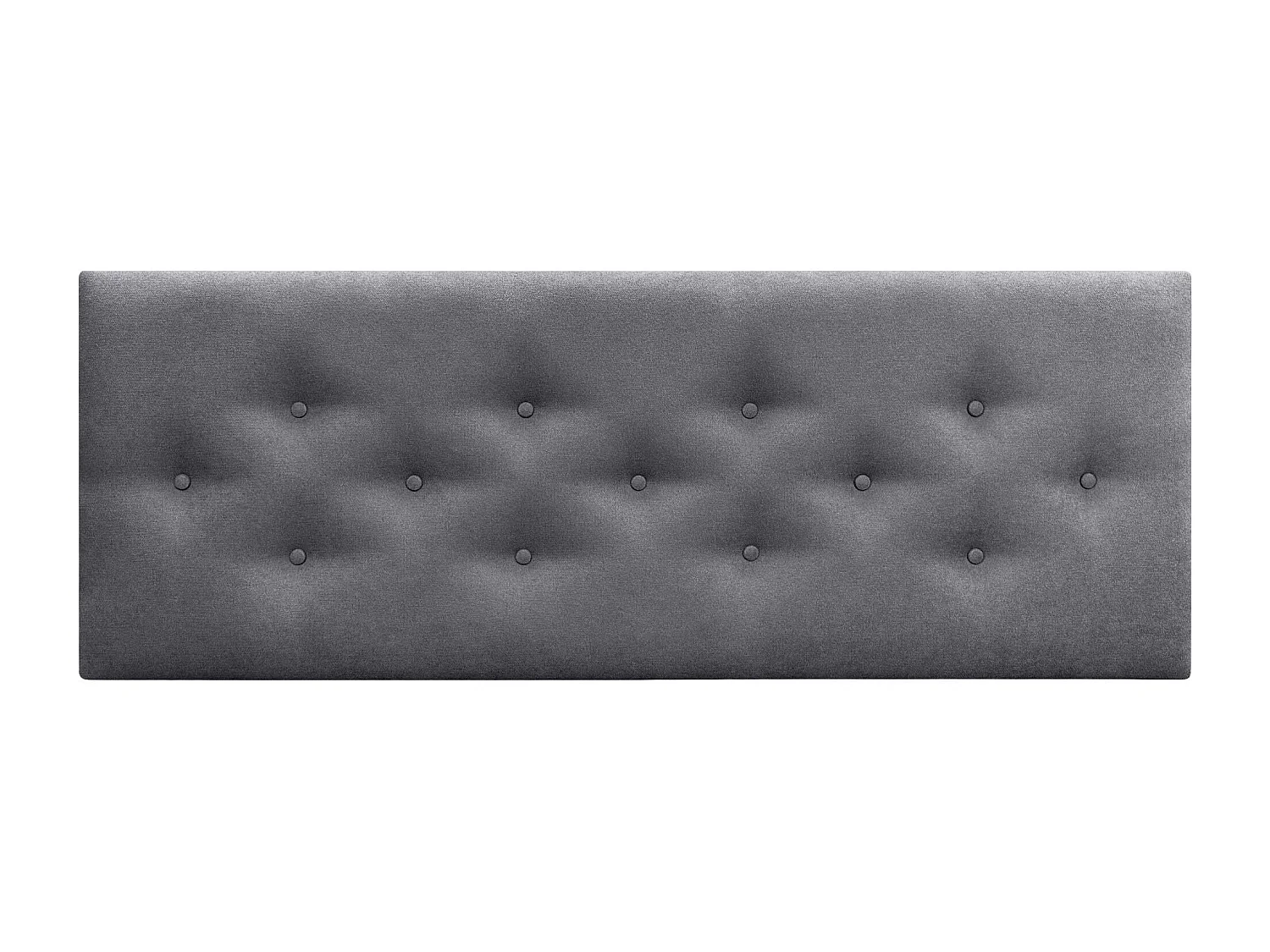 DHOME Tête de Lit en Tissu ACUALINE avec 3 Rangées Entrelacées de Boutons Tête de Lit Capitonnée de Luxe(Gris Ceniza, 135cm)