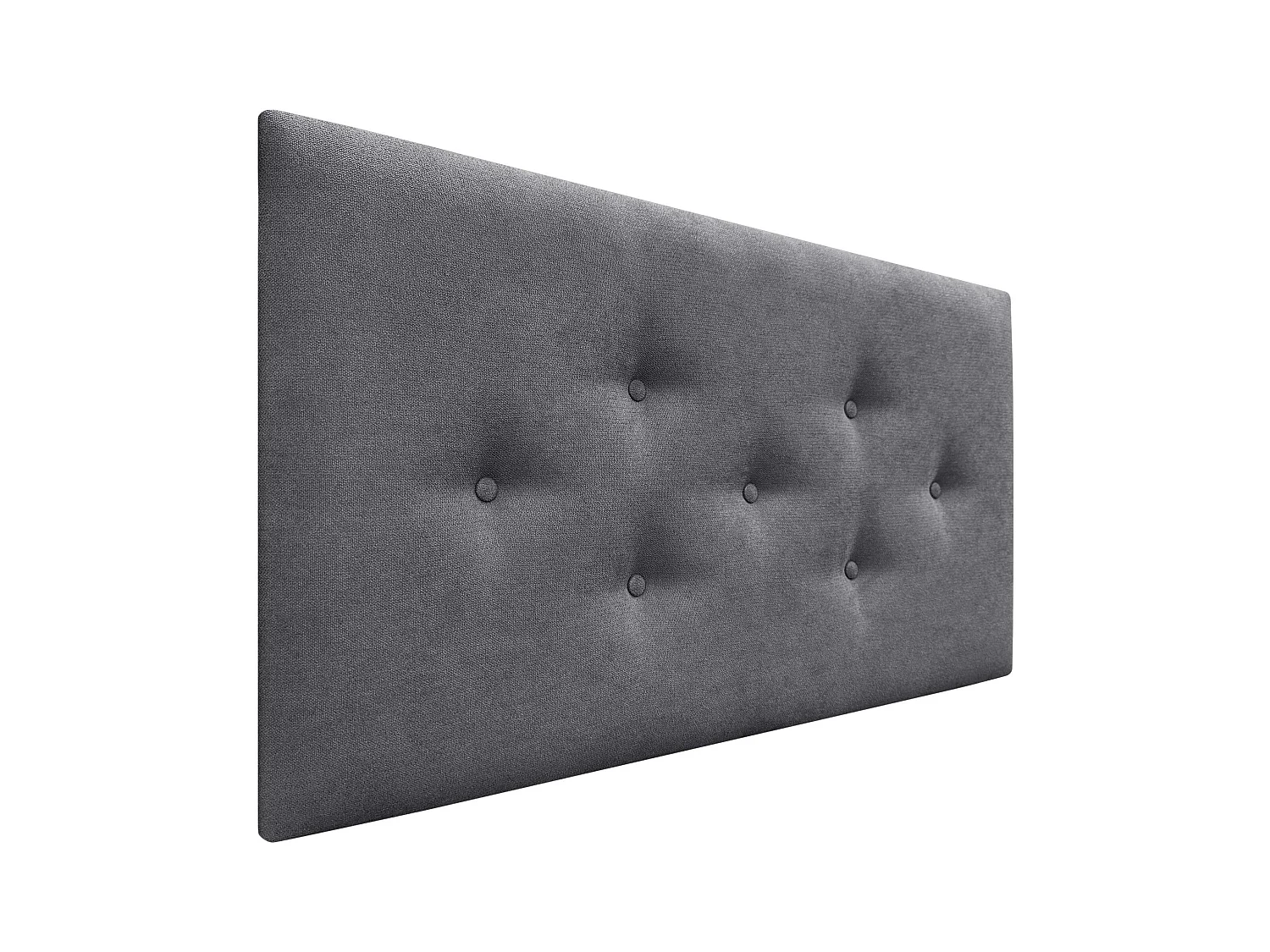 DHOME Kopfteil aus ACUALINE-Stoff mit 3 versetzten Knopf-Reihen, luxuriös gepolstertes Bettkopfteil (Aschgrau, 95cm)