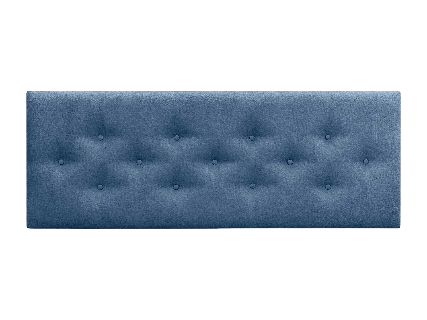 DHOME Tête de Lit en Tissu ACUALINE avec 3 Rangées Entrelacées de Boutons Tête de Lit Capitonnée de Luxe(Bleu, 160cm)