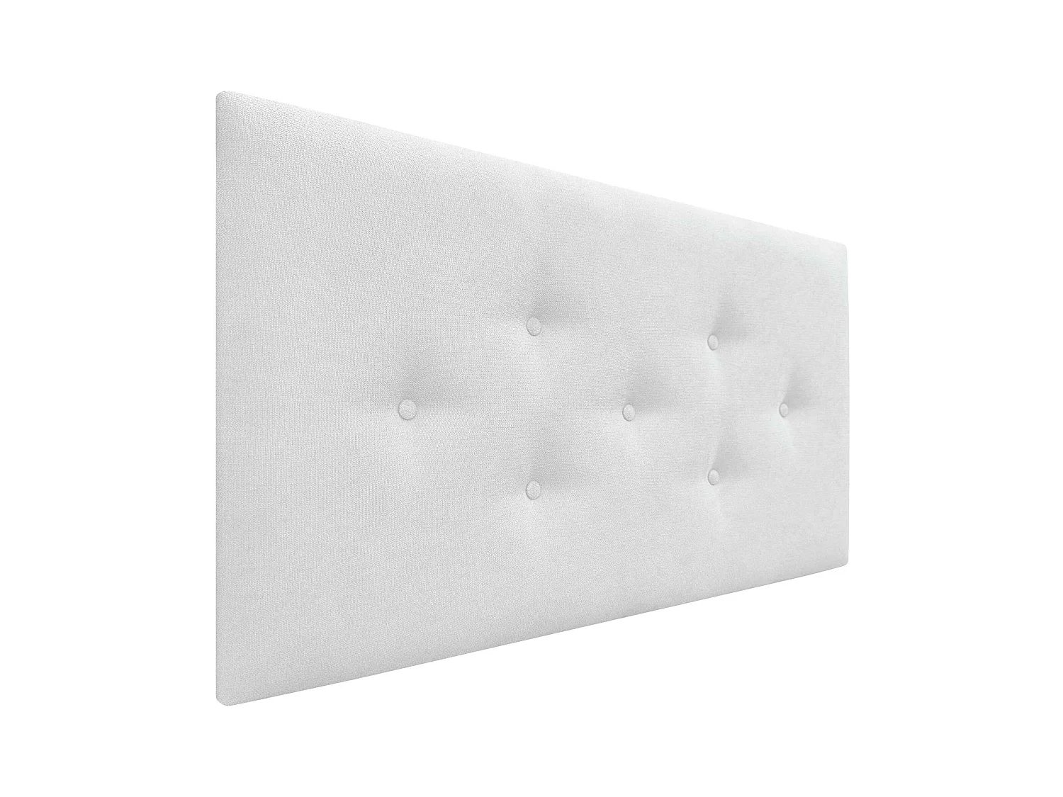 DHOME Tête de Lit en Tissu ACUALINE avec 3 Rangées Entrelacées de Boutons Tête de Lit Capitonnée de Luxe(Blanc, 105cm)