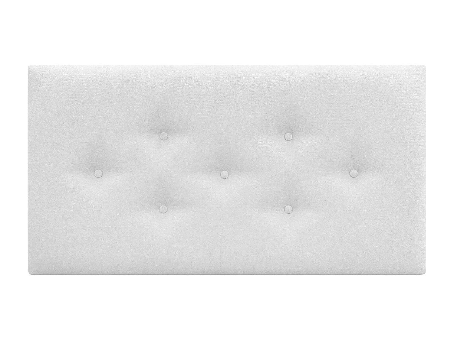 DHOME Tête de Lit en Tissu ACUALINE avec 3 Rangées Entrelacées de Boutons Tête de Lit Capitonnée de Luxe(Blanc, 105cm)