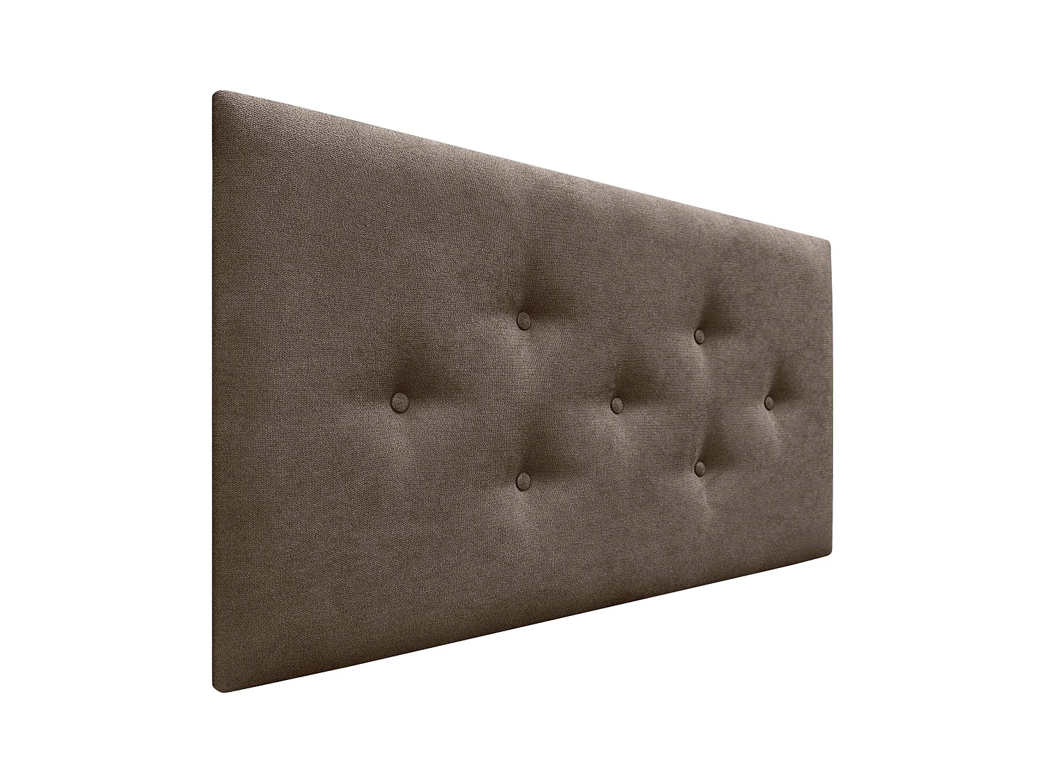 DHOME Tête de Lit en Tissu ACUALINE avec 3 Rangées Entrelacées de Boutons Tête de Lit Capitonnée de Luxe(Marrón, 105cm)