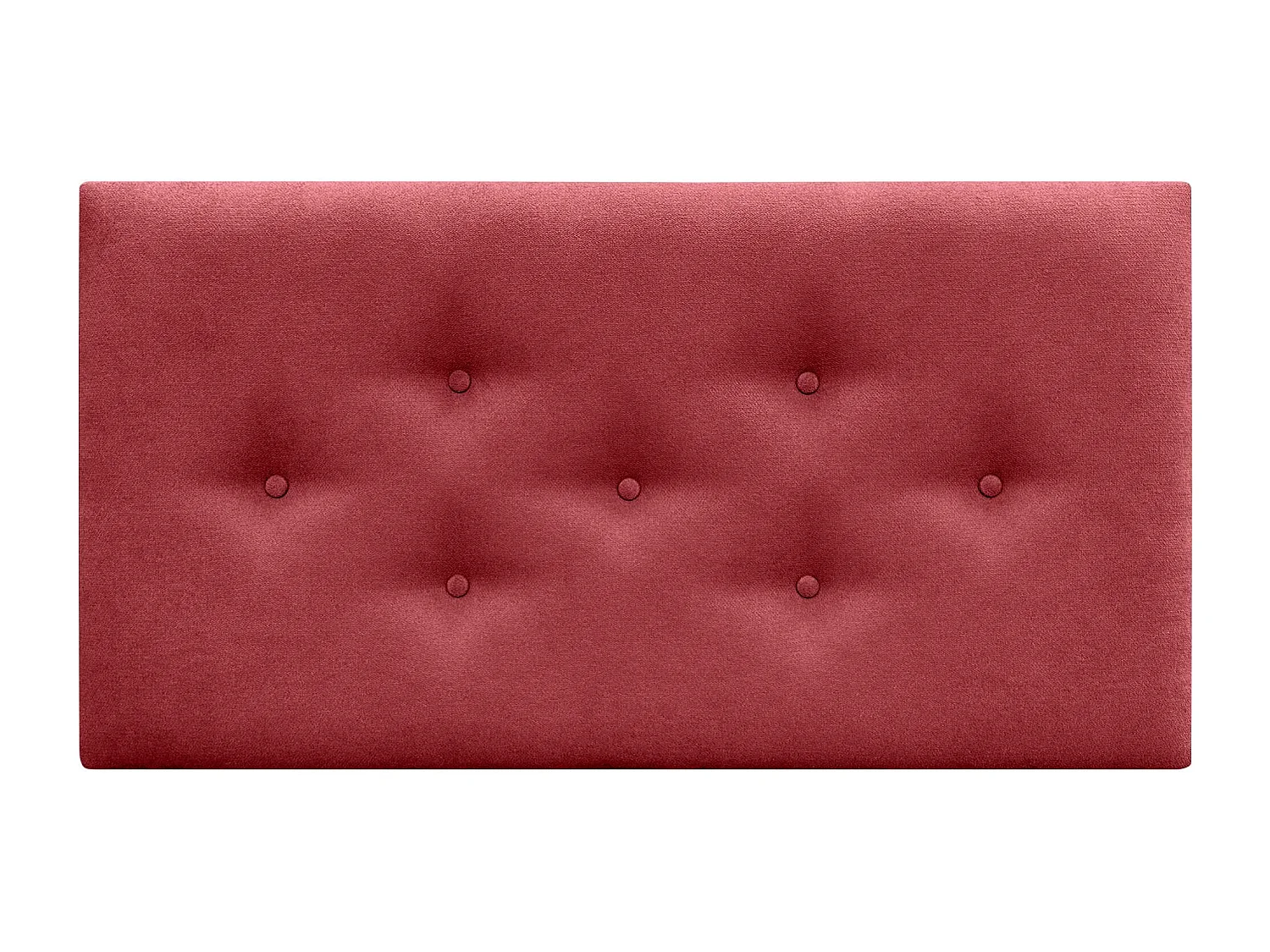 DHOME Tête de Lit en Tissu ACUALINE avec 3 Rangées Entrelacées de Boutons Tête de Lit Capitonnée de Luxe(Rouge, 90cm)