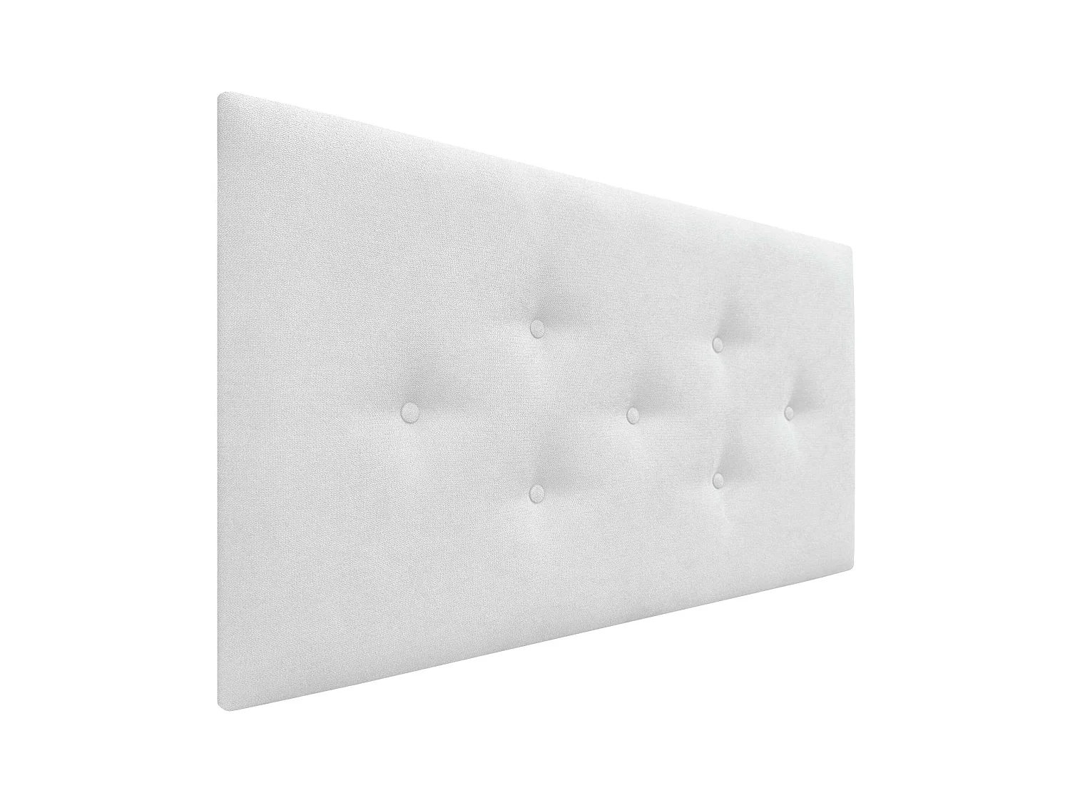 DHOME Tête de Lit en Tissu ACUALINE avec 3 Rangées Entrelacées de Boutons Tête de Lit Capitonnée de Luxe(Blanc, 110cm)