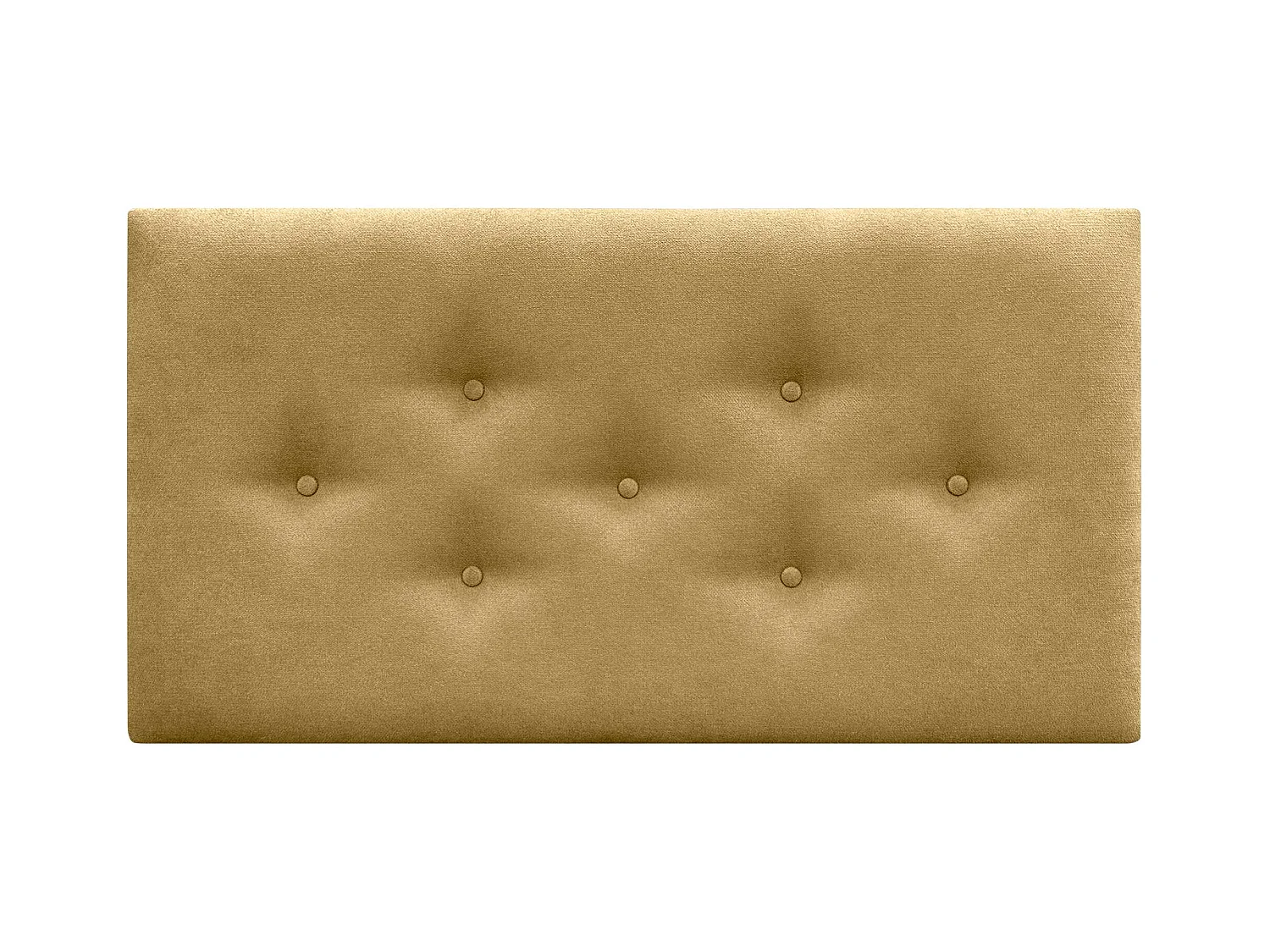DHOME Kopfteil aus ACUALINE-Stoff mit 3 versetzten Knopf-Reihen, luxuriös gepolstertes Bettkopfteil (Senfgelb, 110cm)