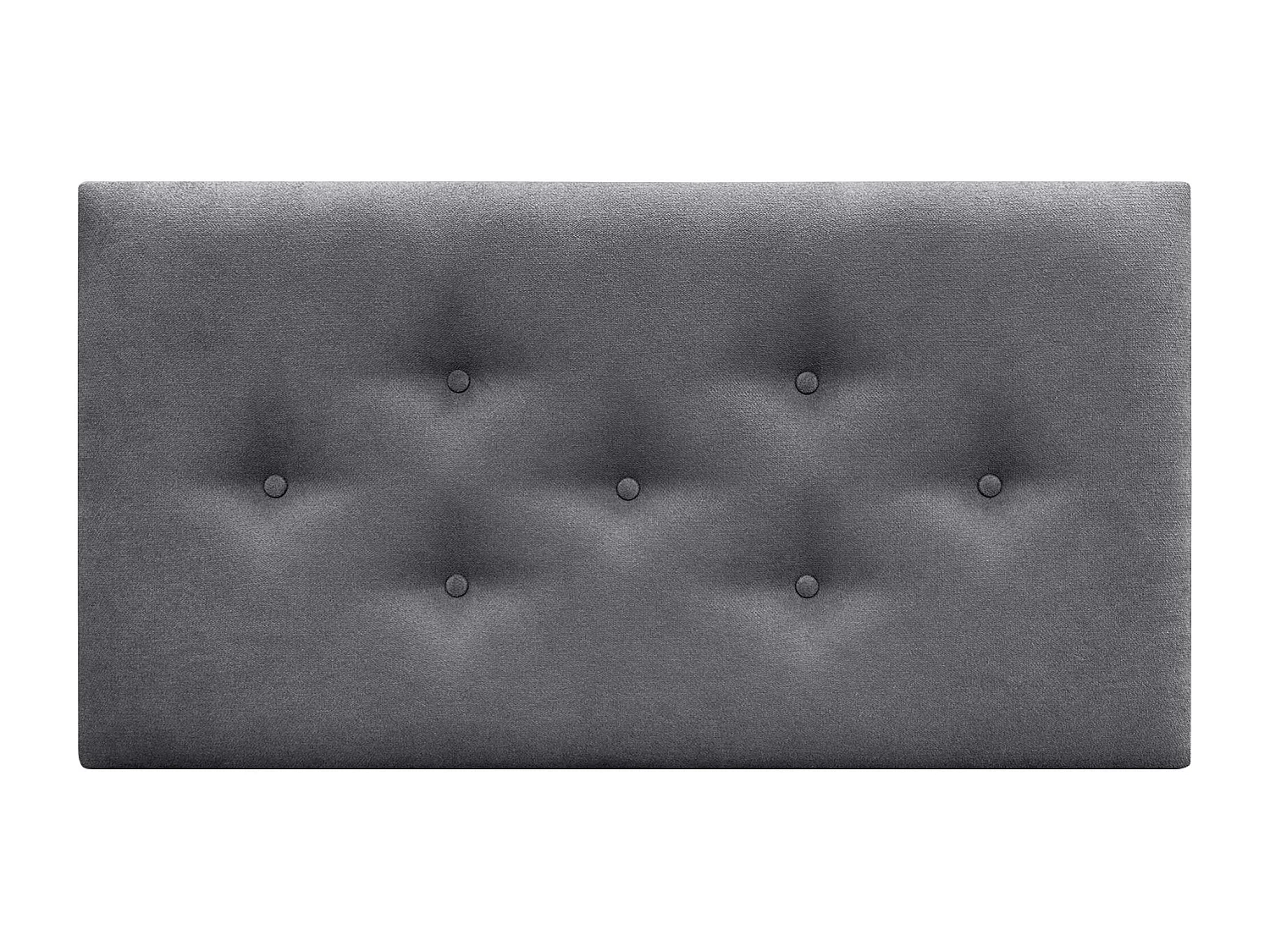 DHOME Tête de Lit en Tissu ACUALINE avec 3 Rangées Entrelacées de Boutons Tête de Lit Capitonnée de Luxe(Gris Ceniza, 105cm)