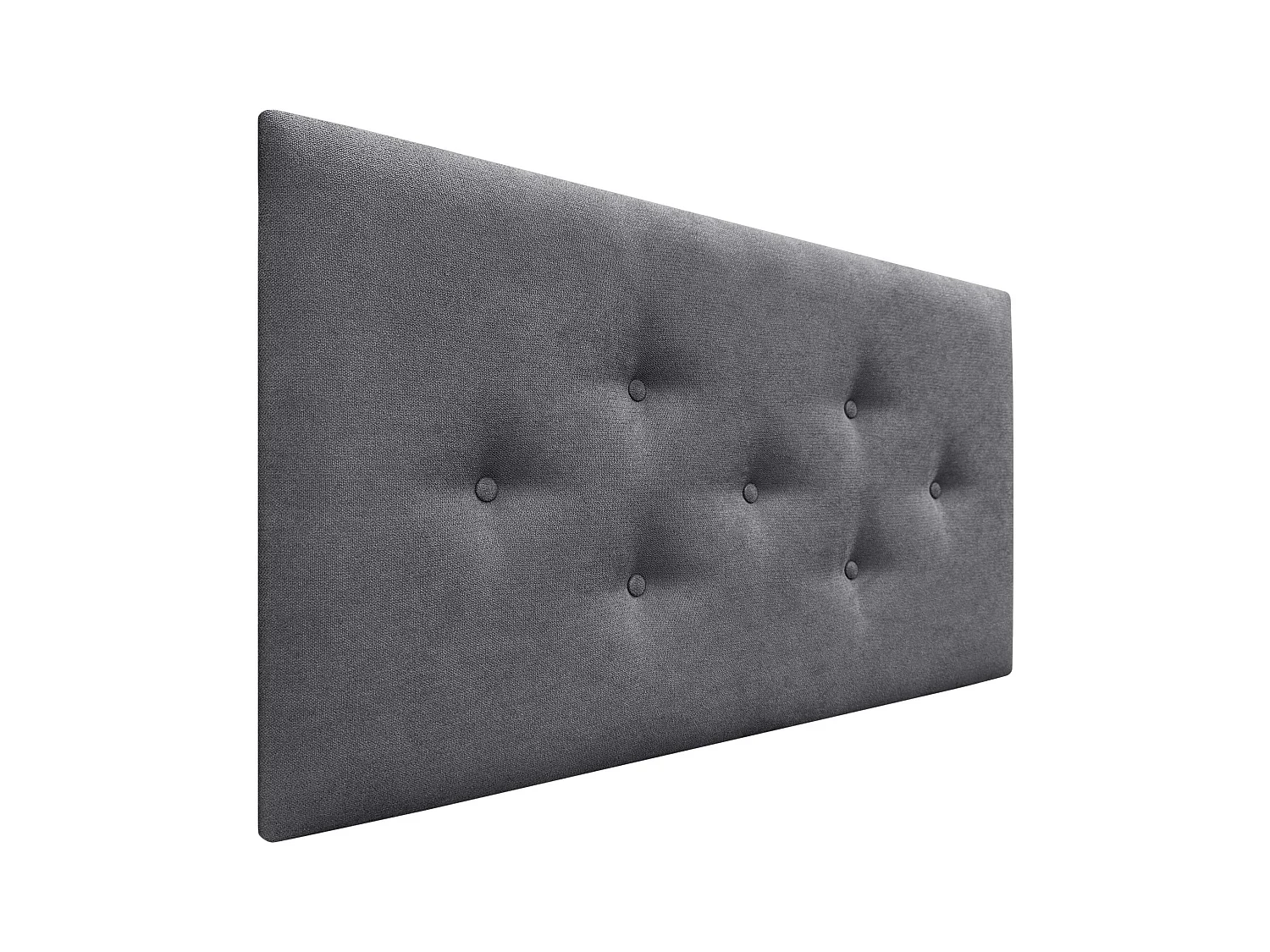 DHOME Tête de Lit en Tissu ACUALINE avec 3 Rangées Entrelacées de Boutons Tête de Lit Capitonnée de Luxe(Gris Ceniza, 105cm)