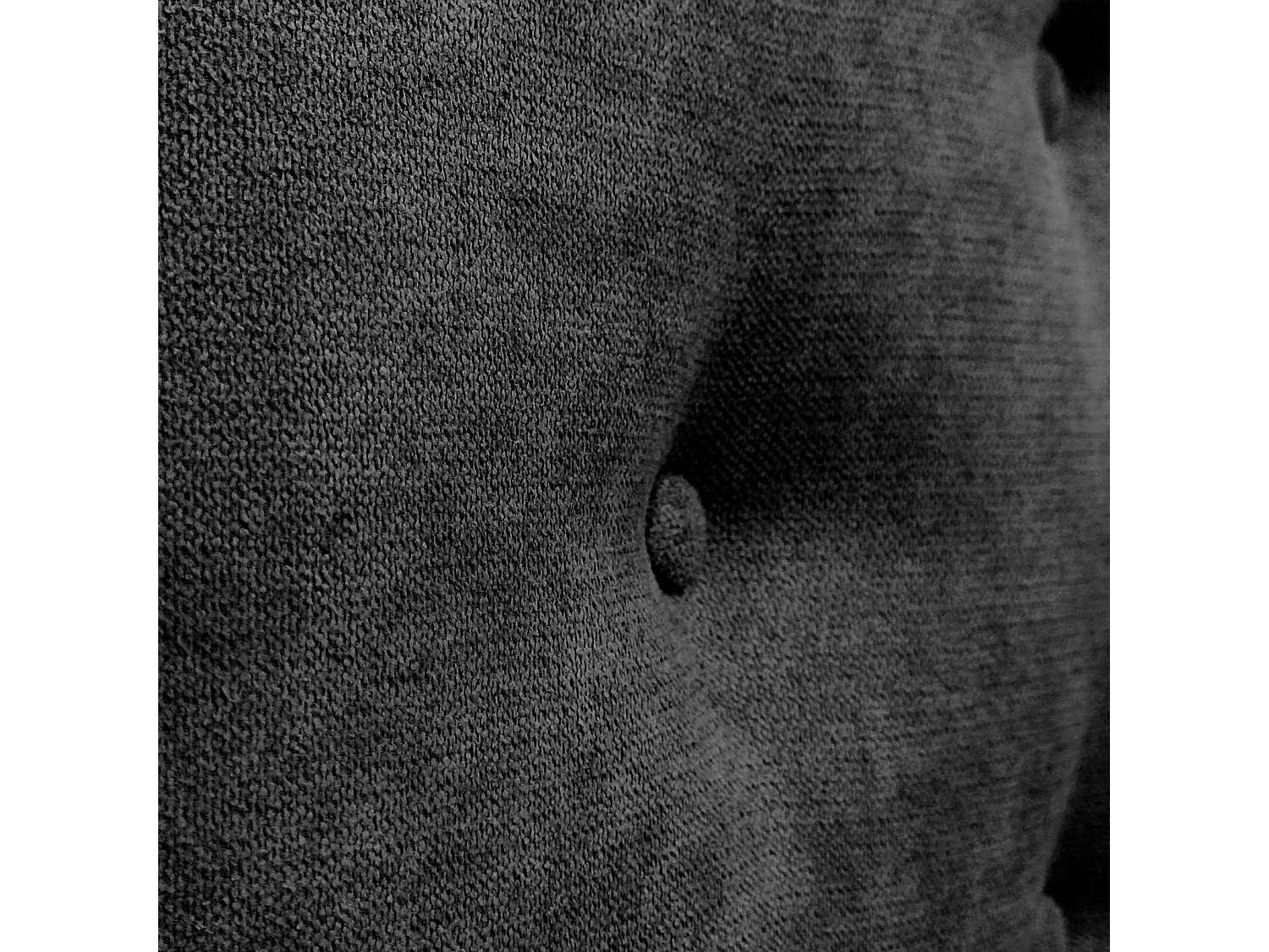 DHOME Tête de Lit en Tissu ACUALINE avec 3 Rangées Entrelacées de Boutons Tête de Lit Capitonnée de Luxe(Noir, 105cm)