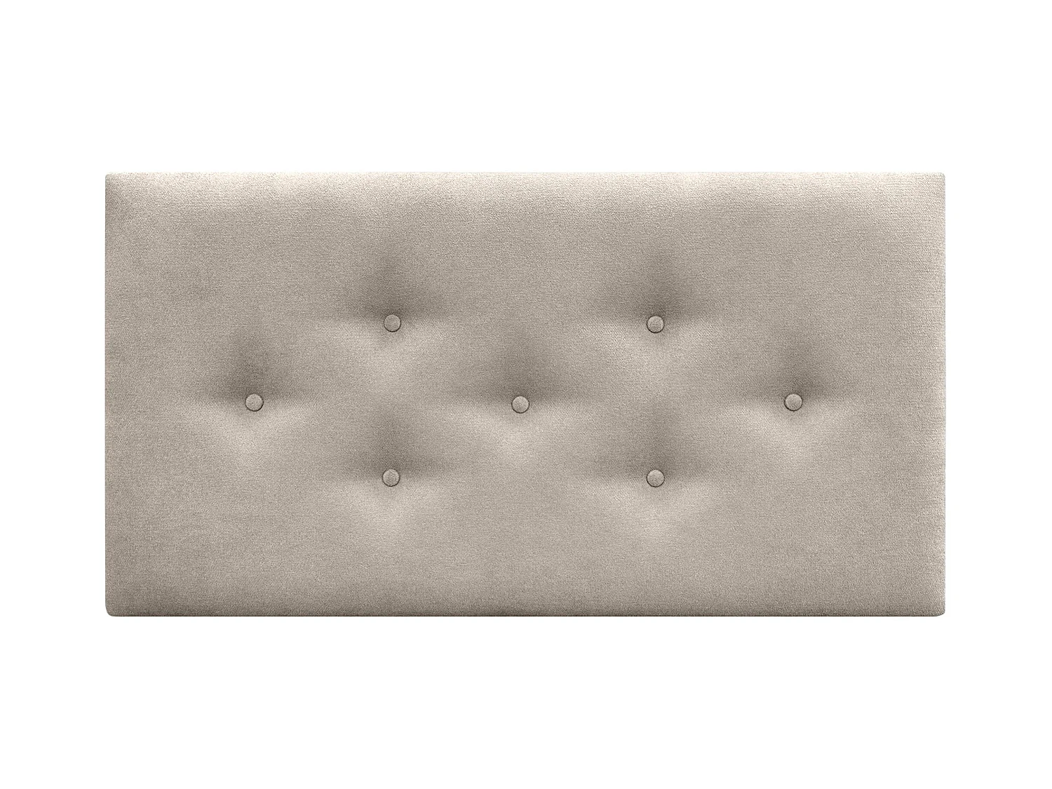 DHOME Tête de Lit en Tissu ACUALINE avec 3 Rangées Entrelacées de Boutons Tête de Lit Capitonnée de Luxe(Beige, 110cm)