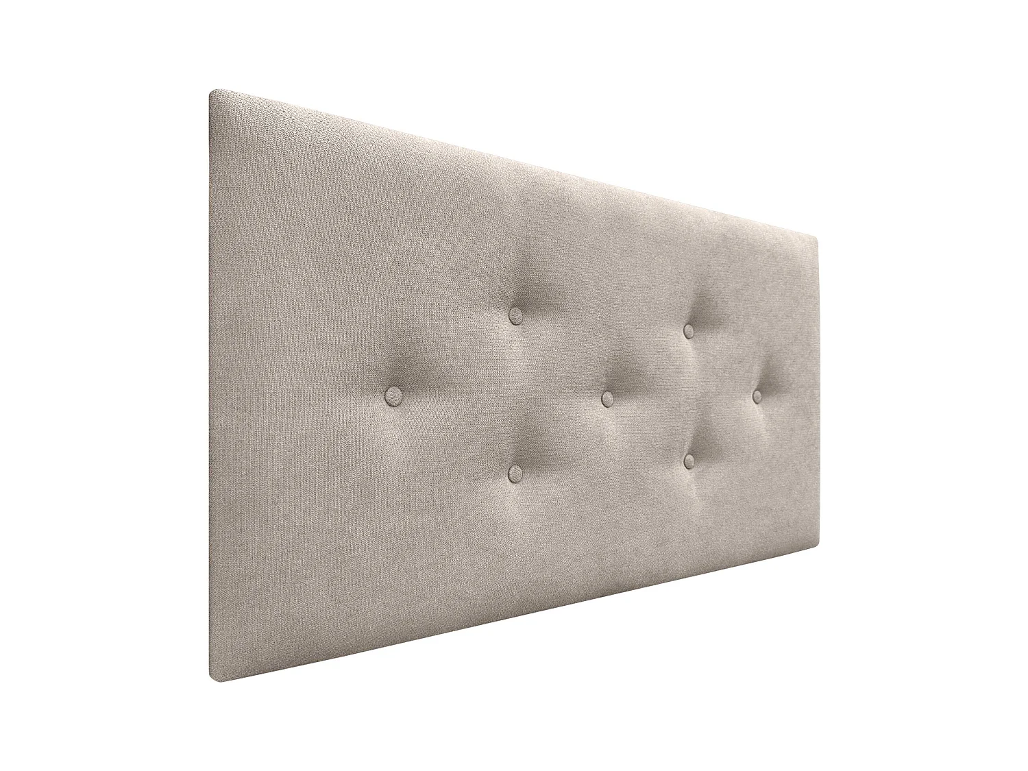 DHOME Tête de Lit en Tissu ACUALINE avec 3 Rangées Entrelacées de Boutons Tête de Lit Capitonnée de Luxe(Beige, 110cm)
