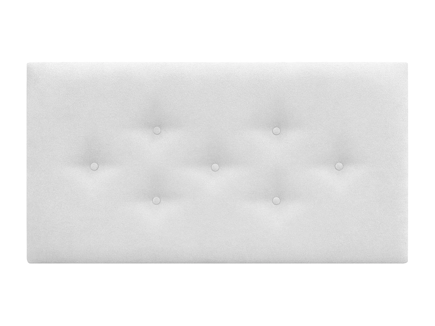 DHOME Tête de Lit en Tissu ACUALINE avec 3 Rangées Entrelacées de Boutons Tête de Lit Capitonnée de Luxe(Blanc, 95cm)