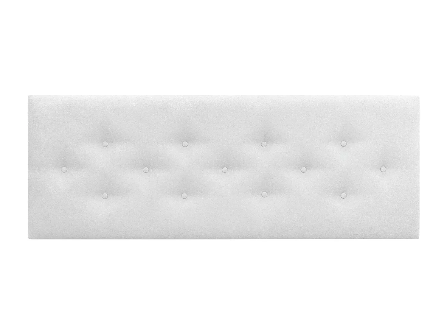 DHOME Tête de Lit en Tissu ACUALINE avec 3 Rangées Entrelacées de Boutons Tête de Lit Capitonnée de Luxe(Blanc, 135cm)