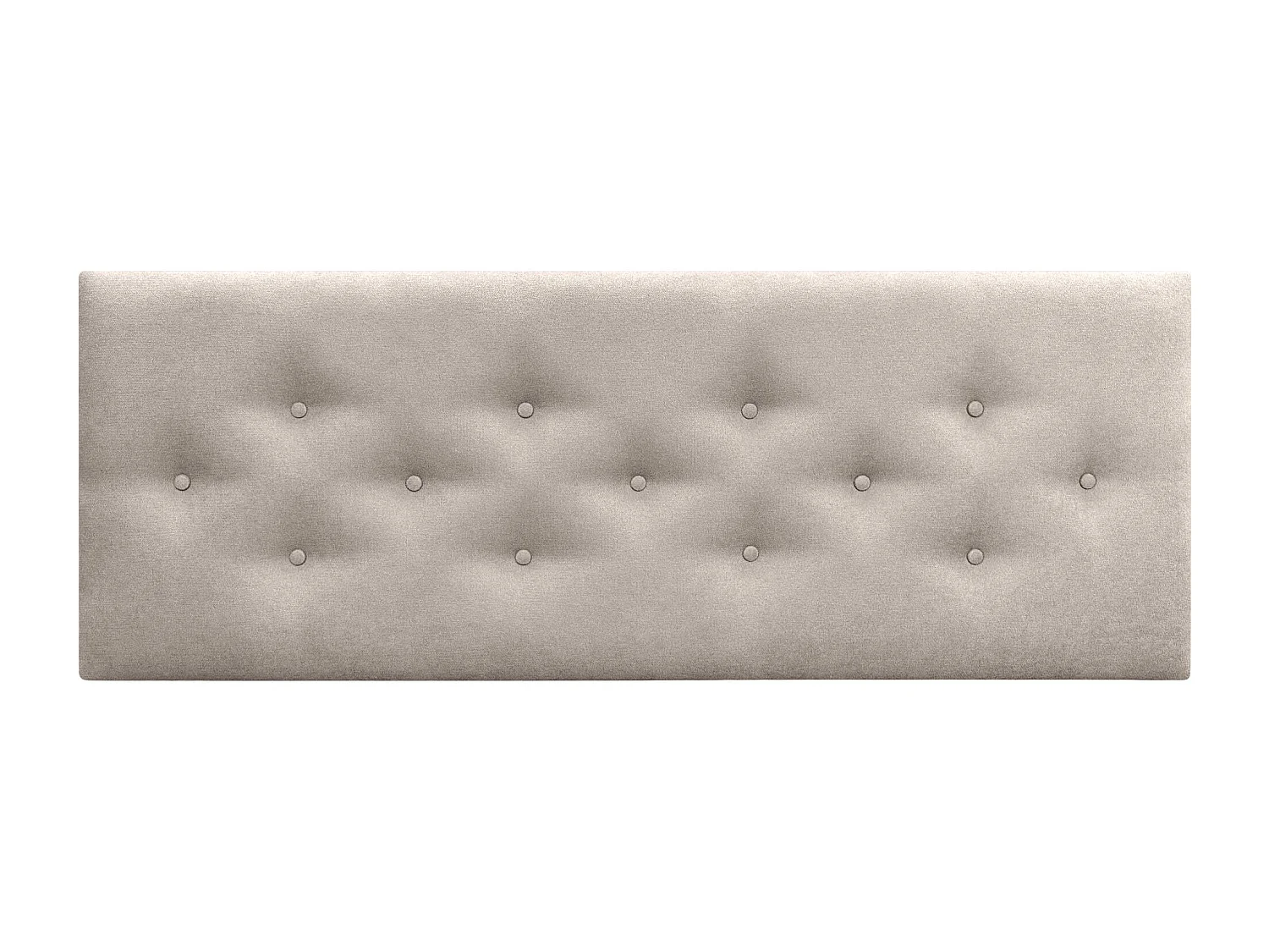 DHOME Tête de Lit en Tissu ACUALINE avec 3 Rangées Entrelacées de Boutons Tête de Lit Capitonnée de Luxe(Beige, 150cm)