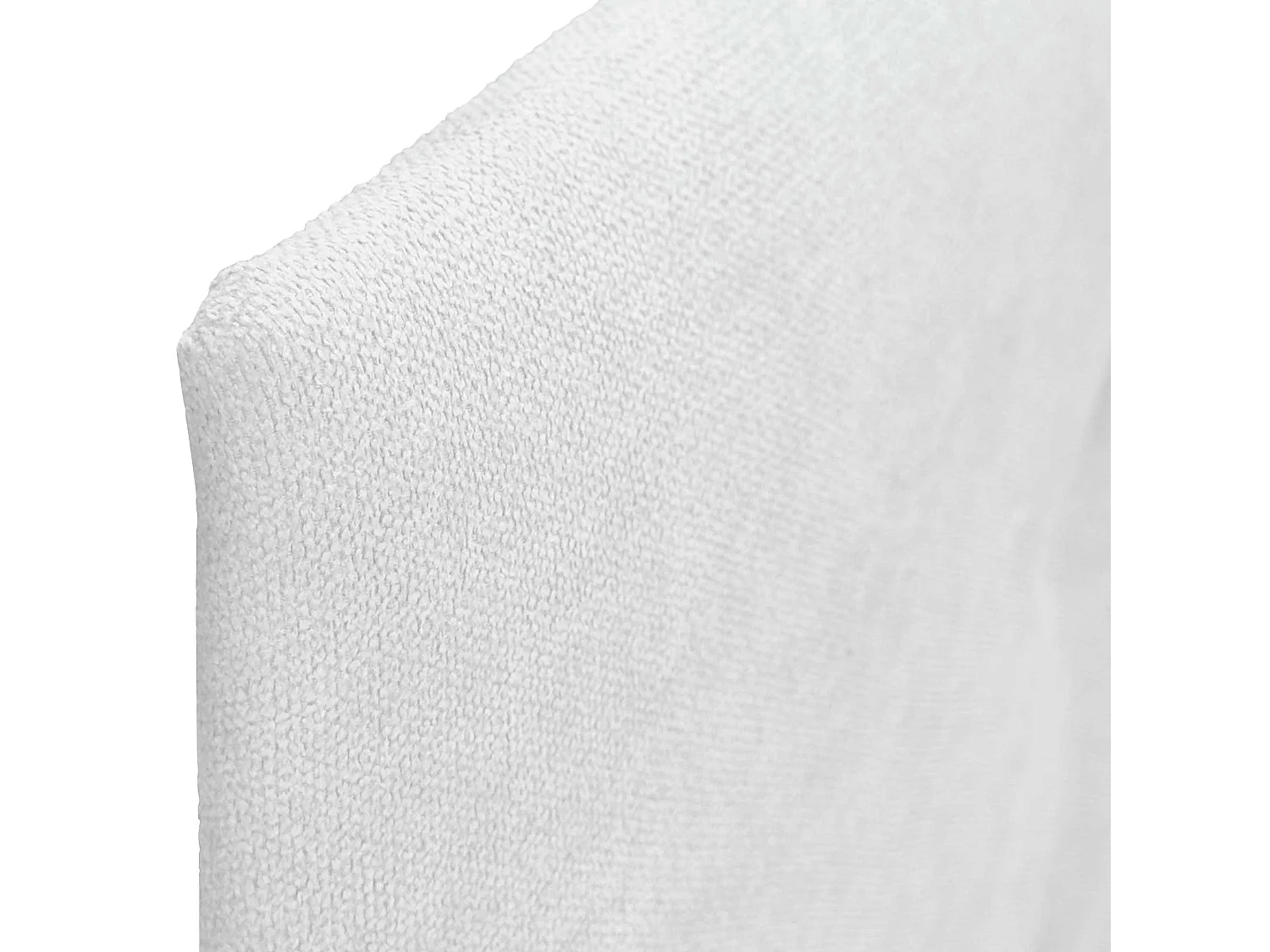 DHOME Tête de Lit en Tissu ACUALINE avec 3 Rangées Entrelacées de Boutons Tête de Lit Capitonnée de Luxe(Blanc, 145cm)