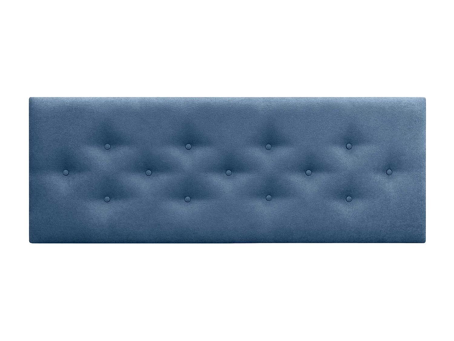 DHOME Tête de Lit en Tissu ACUALINE avec 3 Rangées Entrelacées de Boutons Tête de Lit Capitonnée de Luxe(Bleu, 135cm)