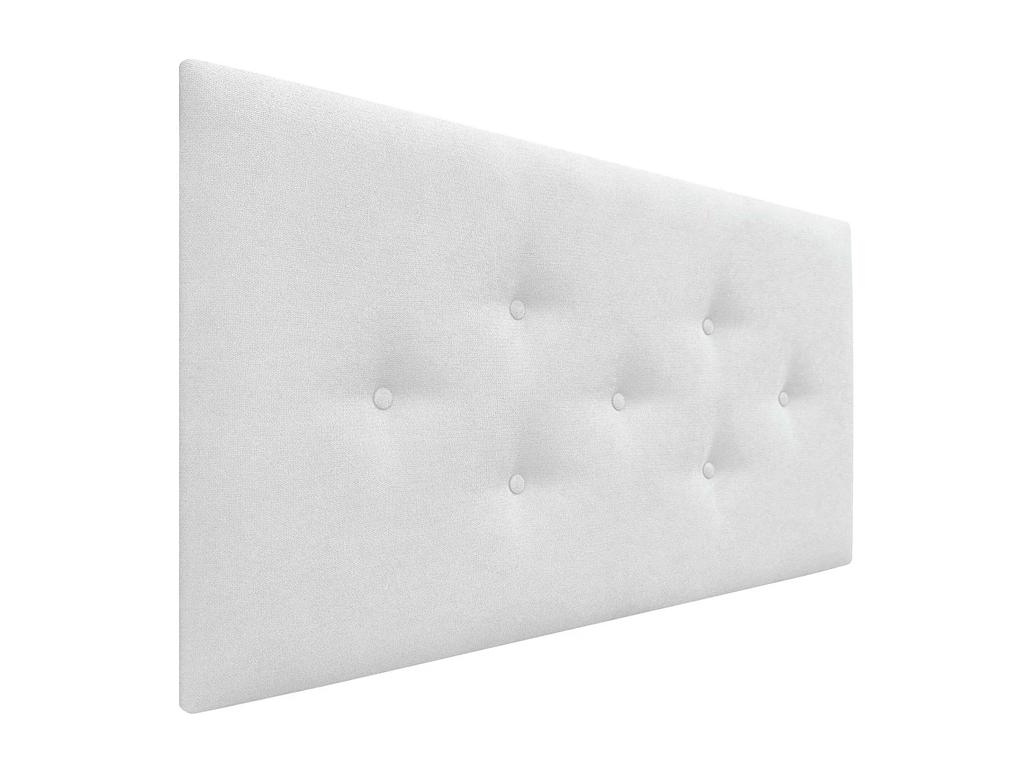 DHOME Tête de Lit en Tissu ACUALINE avec 3 Rangées Entrelacées de Boutons Tête de Lit Capitonnée de Luxe(Blanc, 90cm)