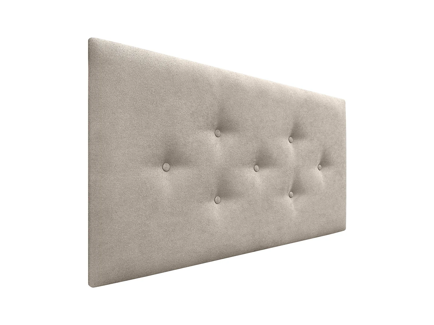 DHOME Tête de Lit en Tissu ACUALINE avec 3 Rangées Entrelacées de Boutons Tête de Lit Capitonnée de Luxe(Beige, 105cm)