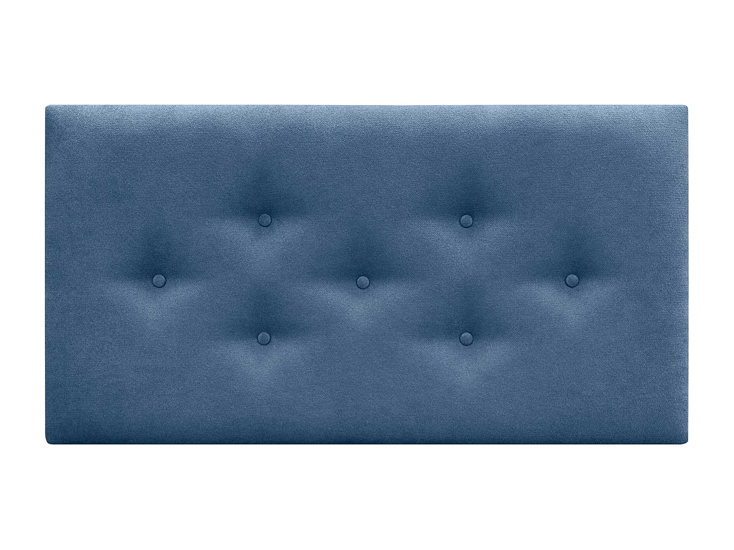 DHOME Tête de Lit en Tissu ACUALINE avec 3 Rangées Entrelacées de Boutons Tête de Lit Capitonnée de Luxe(Bleu, 95cm)