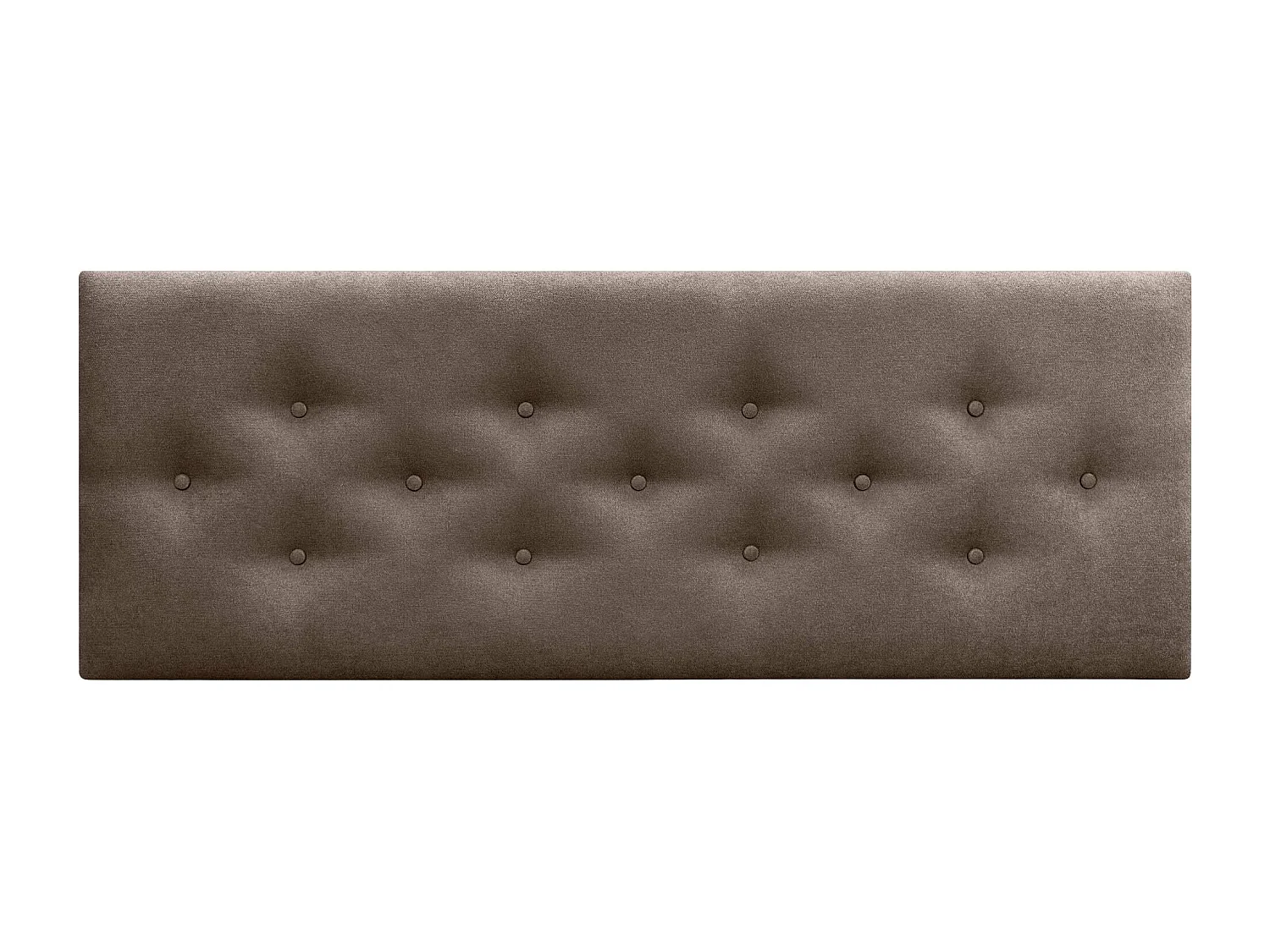 DHOME Tête de Lit en Tissu ACUALINE avec 3 Rangées Entrelacées de Boutons Tête de Lit Capitonnée de Luxe(Marrón, 135cm)