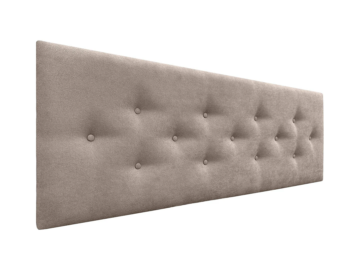 DHOME Tête de Lit en Tissu ACUALINE avec 3 Rangées Entrelacées de Boutons Tête de Lit Capitonnée de Luxe(Tierra, 150cm)
